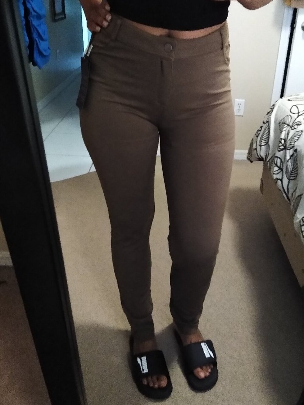 NWT Performance Soft Stretch Pants Khaki Taupe Green - XL